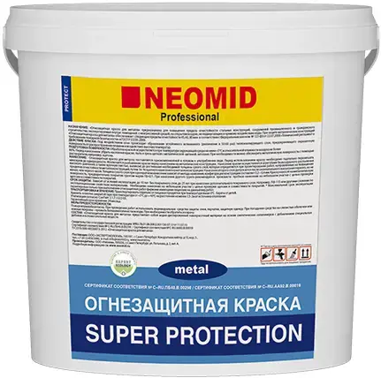 Неомид Super Protection огнезащитная краска для металла (6 кг) белая