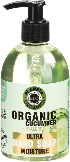 Планета Органика Eco Organic Cucumber+Hyaluronic Acid мыло жидкое для рук увлажняющее (300 мл)
