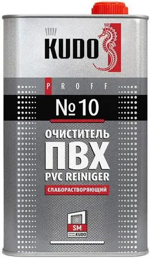 Kudo Proff PVC Reiniger №10 очиститель ПВХ слаборастворяющий (1 л)
