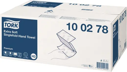 Tork Premium H3 полотенца бумажные листовые ZZ и C-сложения ультрамягкие (200 полотенец в пачке)