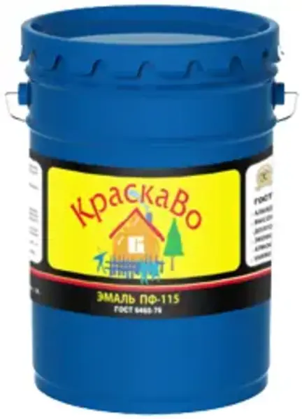 КраскаВо ПФ-115 Строительная Стандарт эмаль (25 кг) белая глянцевая