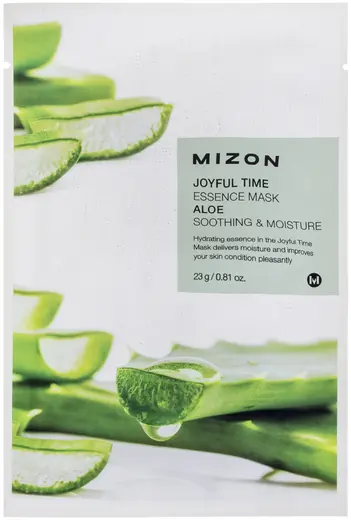 Mizon Joyful Time Essence Mask Aloe маска для лица тканевая с экстрактом сока алоэ (1 маска)