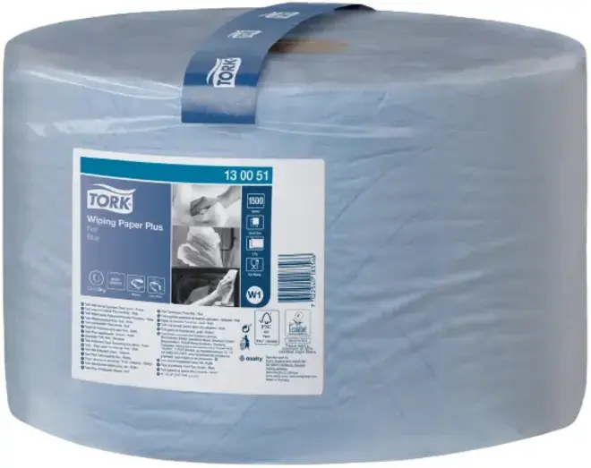 Tork Wiping Paper Plus W1 бумага протирочная базовая (255*369 мм) 390 мм синие