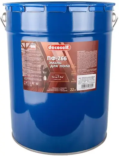 Пуфас Decoself ПФ-266 эмаль для пола (22 л) золотисто-коричневая