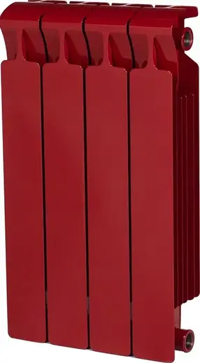 Рифар Monolit радиатор монолитный биметаллический 500 4 секции (320*577*100 мм) бордо/красный