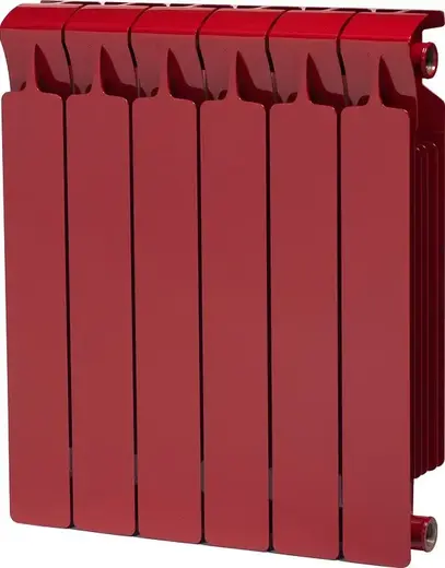 Рифар Monolit радиатор монолитный биметаллический 500 6 секций (480*577*100 мм) бордо/красный