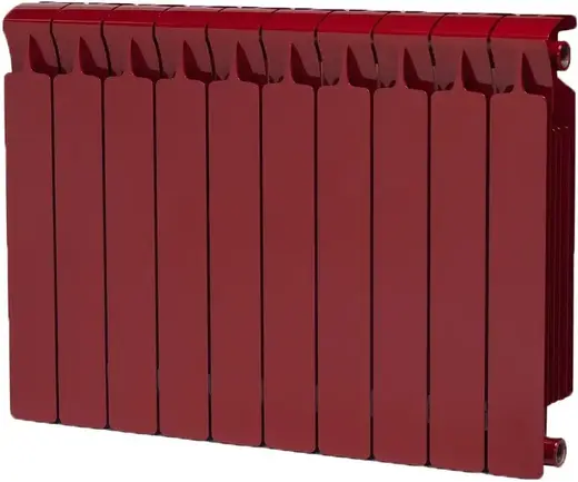 Рифар Monolit радиатор монолитный биметаллический 500 (800*577*100 мм) 10 секций бордо/красный