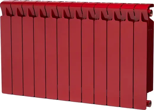 Рифар Monolit радиатор монолитный биметаллический 500 12 секций (960*577*100 мм) бордо/красный
