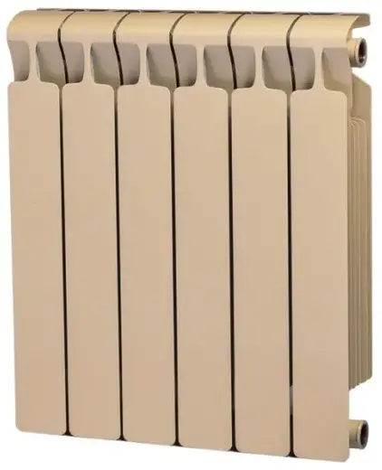 Рифар Monolit радиатор монолитный биметаллический 500 6 секций (480*577*100 мм) капучино