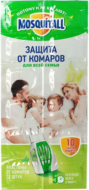 Москитол для Всей Семьи пластины от комаров (1 блистер * 12 пластин)