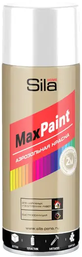 Sila Home Max Paint аэрозольная краска для наружных и внутренних работ (520 мл) бесцветный лак глянцевый