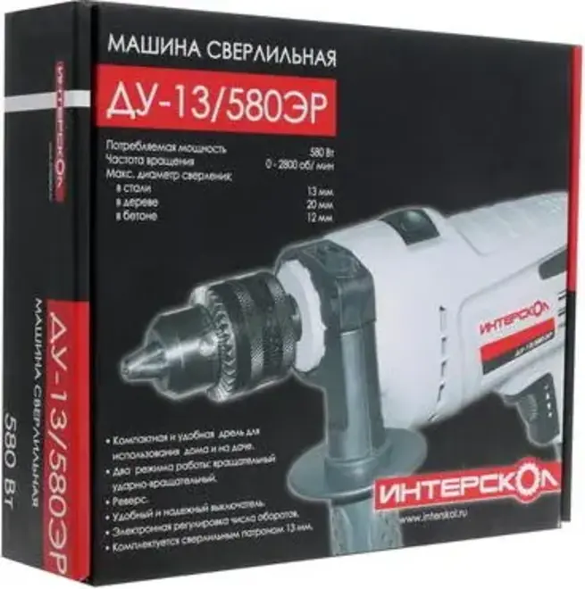 Интерскол ДУ-13/580ЭР дрель ударная (750 Вт) №632.1.0.00