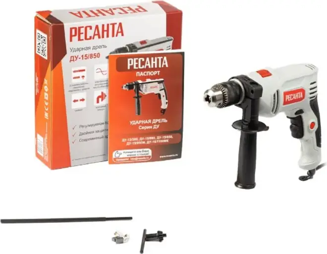 Ресанта ДУ-15/850 дрель ударная (850 Вт) №75/8/3