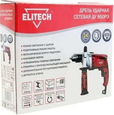 Elitech ДУ 850РЭ дрель ударная ДУ 850РЭ (850 Вт)