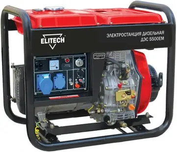 Elitech ДЭС 5500ЕМ генератор дизельный (5000 Вт)
