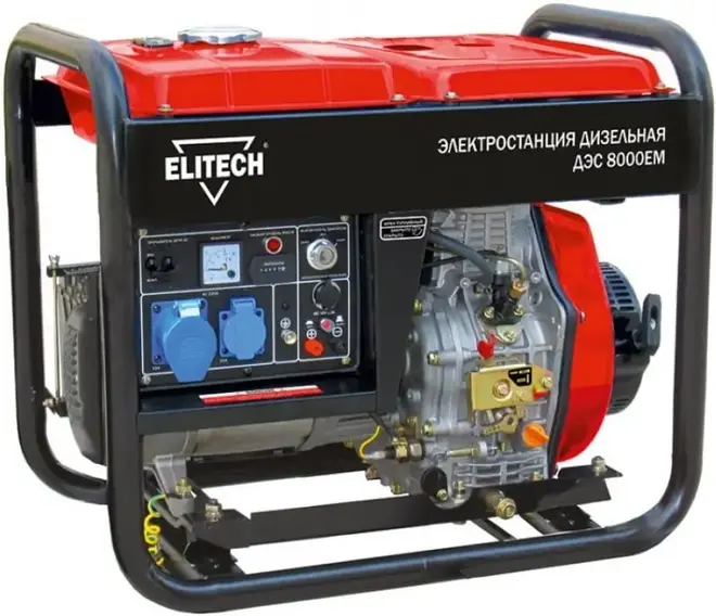 Elitech ДЭС 8000ЕМ генератор дизельный (6000 Вт)
