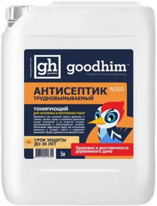 Goodhim N350 антисептик трудновымываемый тонирующий (5 л) зеленый