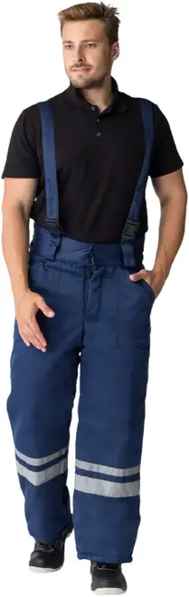 Факел-Спецодежда Горизонт-Люкс костюм зимний (куртка + брюки 44-46) 170-176 темно-синий/оранжевый