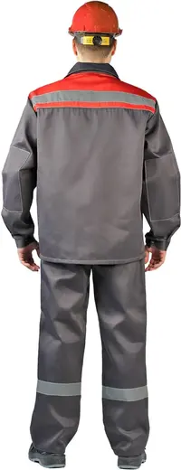 Ursus Ударник костюм летний (куртка + брюки 44-46) 182-188 темно-серый/красный