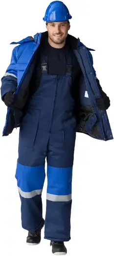 Факел-Спецодежда Профи-Норд костюм зимний (куртка + полукомбинезон 60-62) 170-176 васильковый/темно-синий