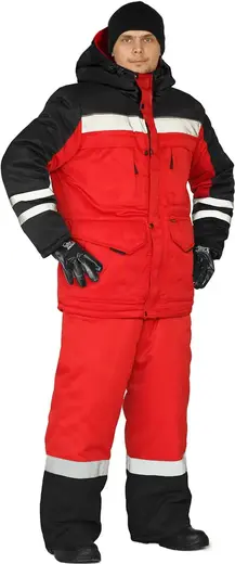 Ursus Зимник костюм зимний (куртка + брюки 44-46) 170-176 красный/черный