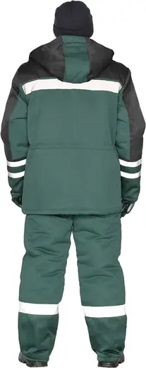 Ursus Зимник костюм зимний (куртка + брюки 44-46) 170-176 темно-зеленый/черный