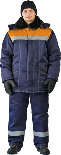 Ursus Вьюга костюм зимний (куртка + полукомбинезон 44-46) 170-176 темно-синий/оранжевый