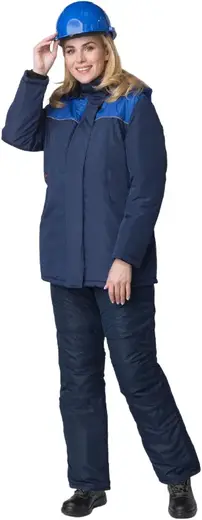 Факел-Спецодежда Снежана куртка женская зимняя (40-42) 170-176 таслан васильковая/темно-синяя