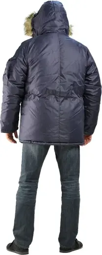 Ursus Аляска куртка зимняя удлиненная мужская (44-46) 170-176 темно-синяя