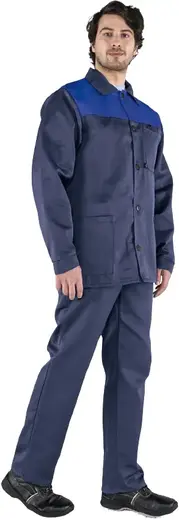 Факел-Спецодежда Стандарт костюм (куртка + брюки 48-50) 170-176 васильковый/темно-синий