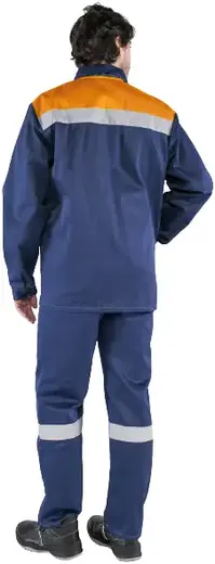 Факел-Спецодежда Стандарт СОП костюм (куртка + брюки 44-46) 170-176 оранжевый/темно-синий