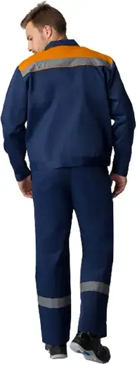 Факел-Спецодежда Труженик-2 СОП костюм (куртка + полукомбинезон 60-62) 170-176 оранжевый/темно-синий