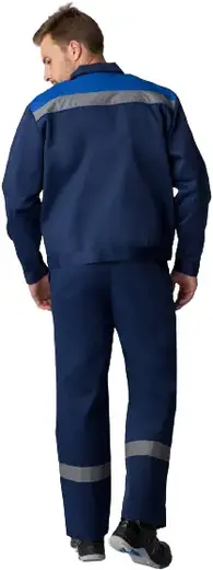 Факел-Спецодежда Труженик-2 СОП костюм (куртка + полукомбинезон 60-62) 170-176 васильковый/темно-синий
