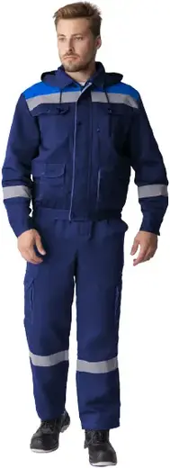 Факел-Спецодежда Титан СОП костюм (куртка + полукомбинезон 44-46) 170-176 васильковый/темно-синий