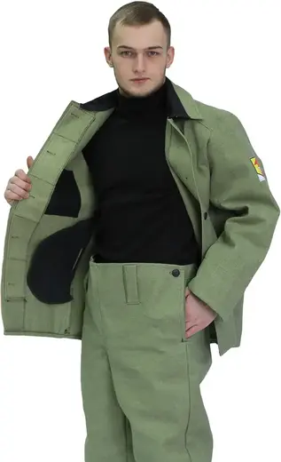 Ursus Сварщик костюм летний (куртка + брюки 44-46) 170-176 хаки брезент, молескин