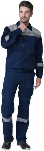 Факел-Спецодежда Легион-2 СОП костюм (куртка + полукомбинезон 44-46) 182-188 серый/темно-синий