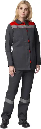 Факел-Спецодежда Весна-1 СОП костюм женский (куртка + брюки 48-50) 170-176 красный/темно-серый