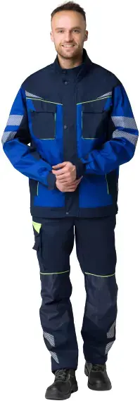 Факел-Спецодежда Profline Specialist куртка укороченная мужская (44-46) 182-188 васильковая/темно-синяя