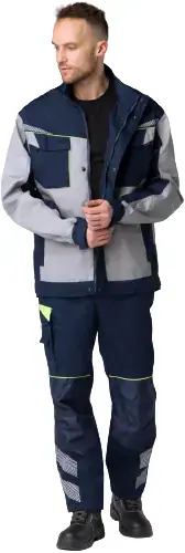 Факел-Спецодежда Profline Specialist куртка укороченная мужская (56-58) 170-176 серая/темно-синяя