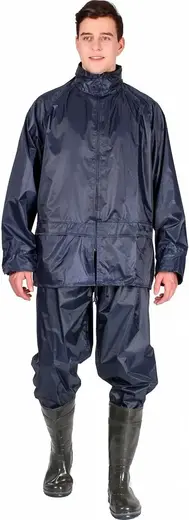 Факел-Спецодежда Турист костюм влагозащитный с капюшоном (куртка + брюки 60-62 (XXL) темно-синий