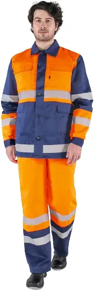 Факел-Спецодежда Дорожник костюм (куртка + полукомбинезон 44-46) 170-176