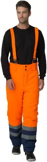 Факел-Спецодежда Дорожник костюм зимний (куртка + брюки 52-54) 158-164 оранжевый/темно-синий
