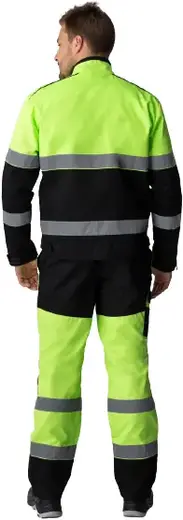 Факел-Спецодежда Сигнал-1 костюм дорожник (куртка + брюки 44-46) 182-188 лимонный/черный