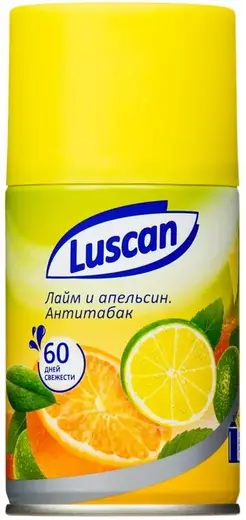 Luscan Антитабак Лайм и Апельсин сменный баллон для автоматического освежителя (250 мл)
