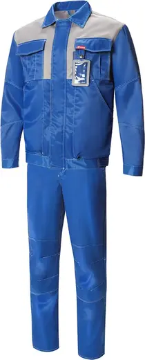 Союзспецодежда Mars костюм мужской летний (куртка + полукомбинезон 44-46) 170-176 василек/светло-серый
