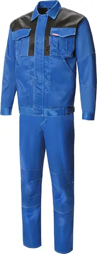 Союзспецодежда Mars костюм мужской летний (куртка + полукомбинезон 44-46) 170-176 василек/черный