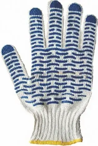 Rexant Волна перчатки х/б белые/серые 5 нитей, 7.5 класс вязки