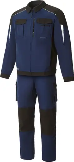 Союзспецодежда Status New 2 костюм (куртка + полукомбинезон 44-46) 170-176 темно-синий/черный