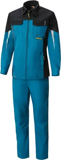 Союзспецодежда Status костюм женский (куртка + брюки 60-62) 170-176 аквамарин/черный