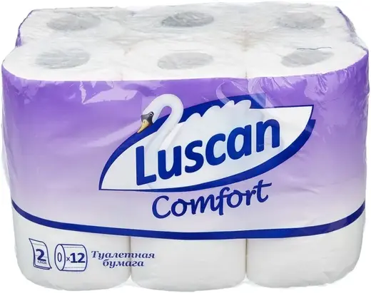 Luscan Comfort бумага туалетная (12 рулонов в упаковке)